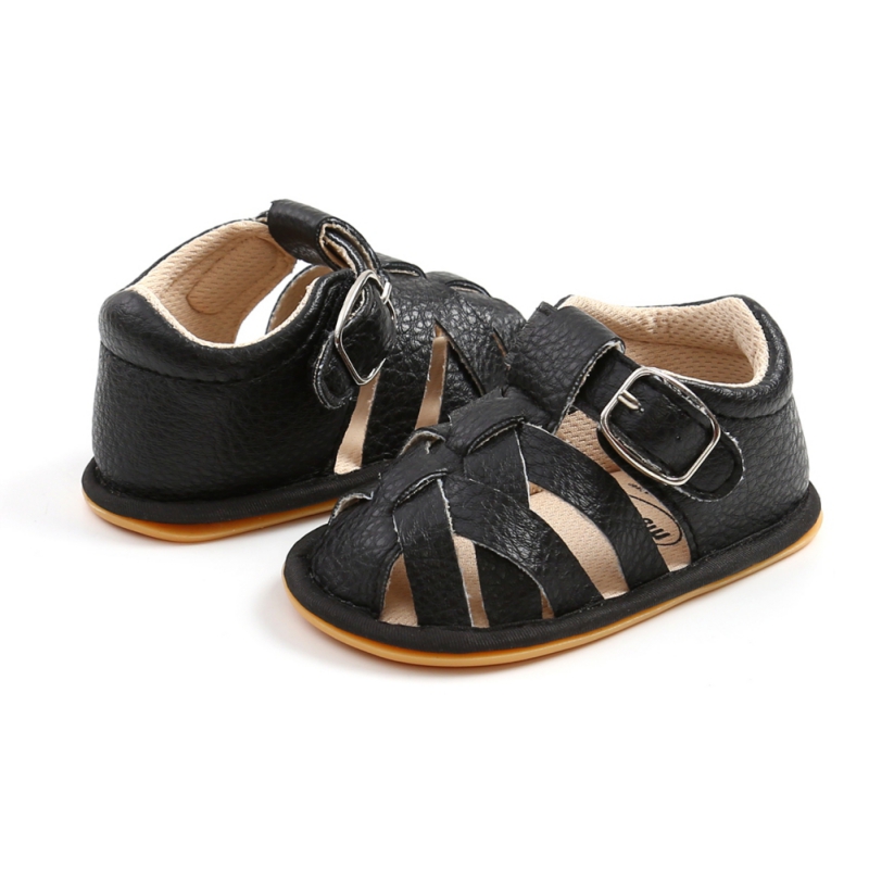 Baby Kids Boys Sandals Summer Children Breathable Antiskid Leather Shoes 0-18M 